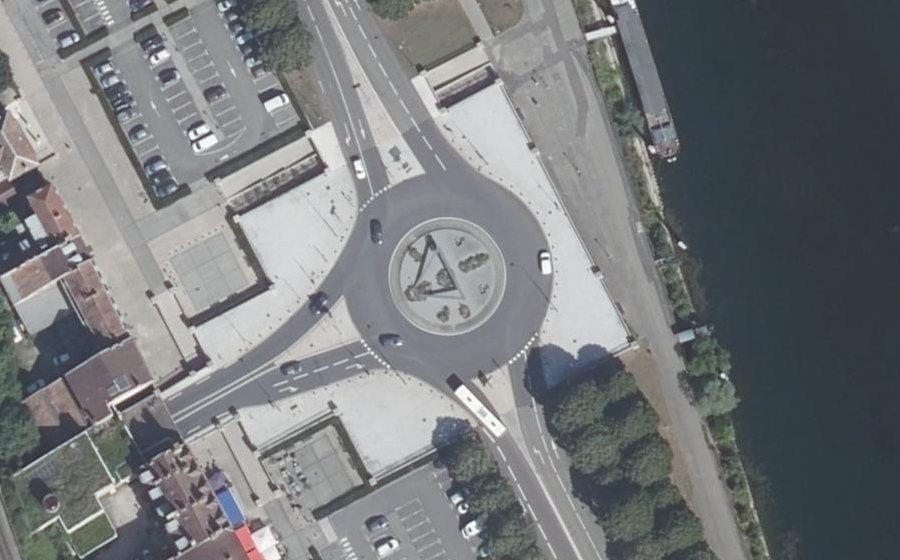 Vue aérienne du Rond-Point de Neuchâtel