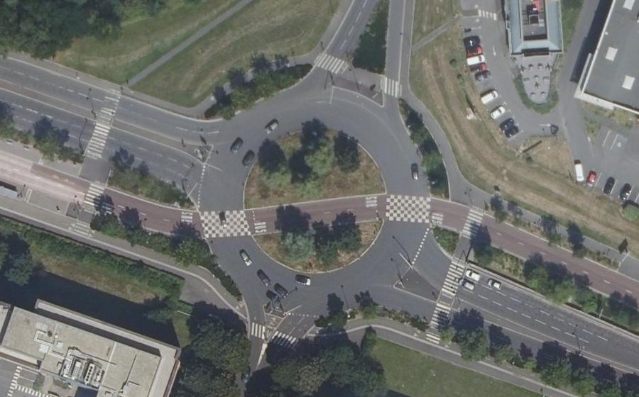 Vue aérienne du Rond-Point Europarc