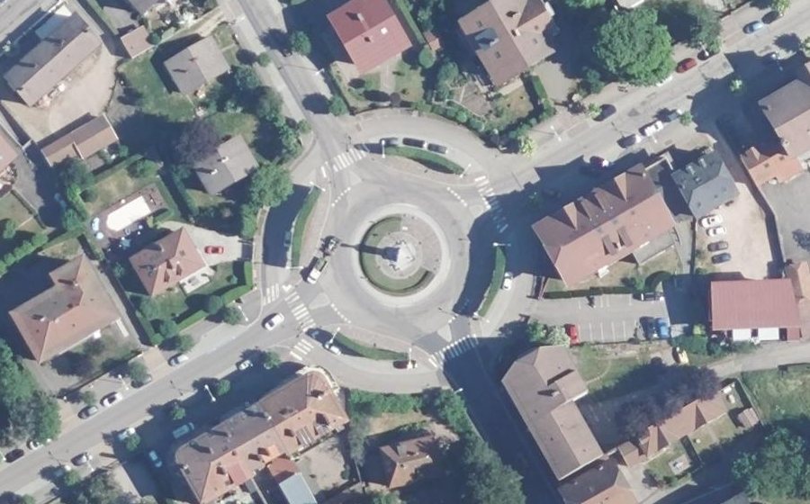 Vue aérienne du Place du Général Leclerc