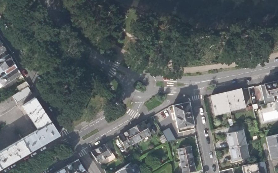 Vue aérienne du Rond-Point De L'ordre Nationale Du Mérite