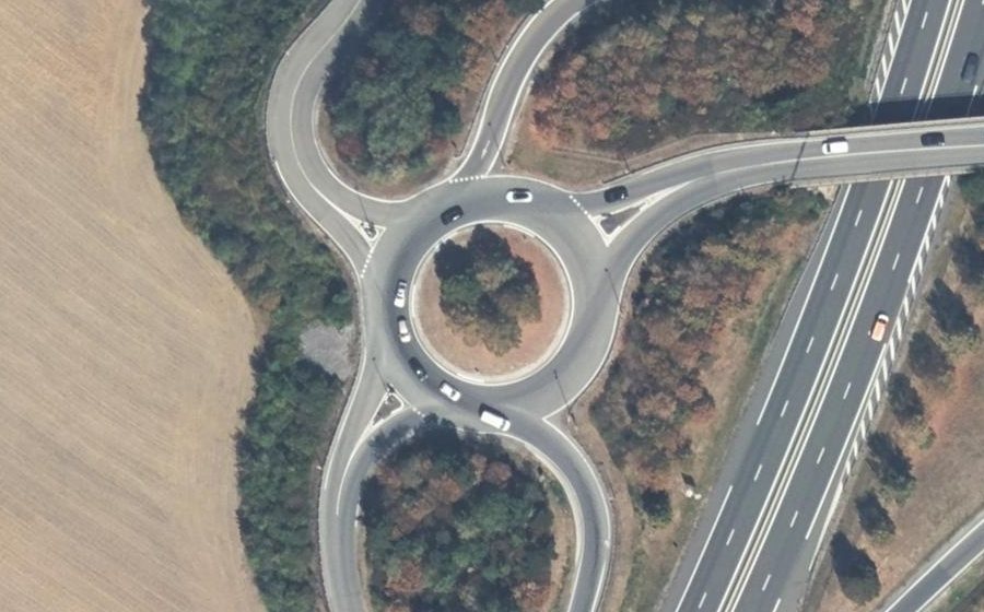 Vue aérienne du Route de Draillant