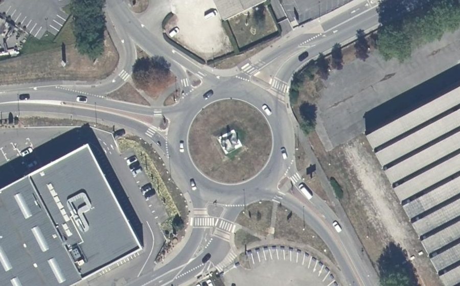 Vue aérienne du Rond-Point Paul Felder