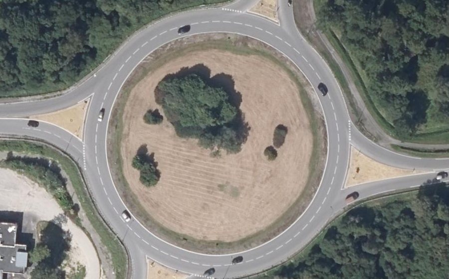 Vue aérienne du Giratoire de Kernours