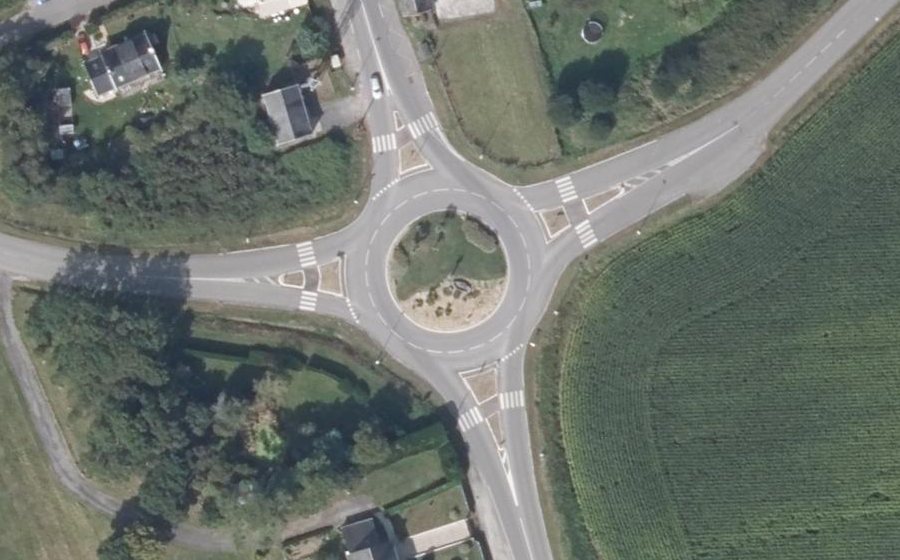 Vue aérienne du Giratoire de Maneguen