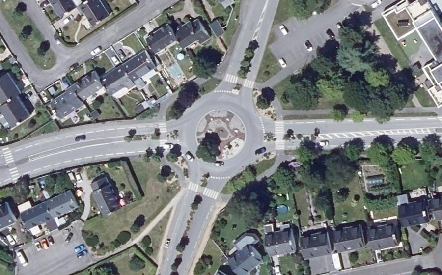 Vue aérienne du Rond-Point des Plages