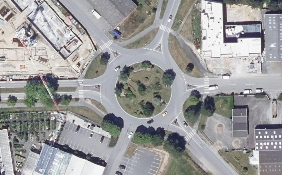 Vue aérienne du Rond-Point de Kerdroual