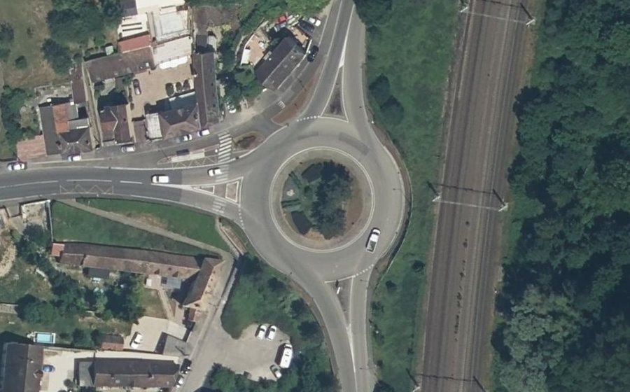 Vue aérienne du Rond-Point de la Galette Chicouet