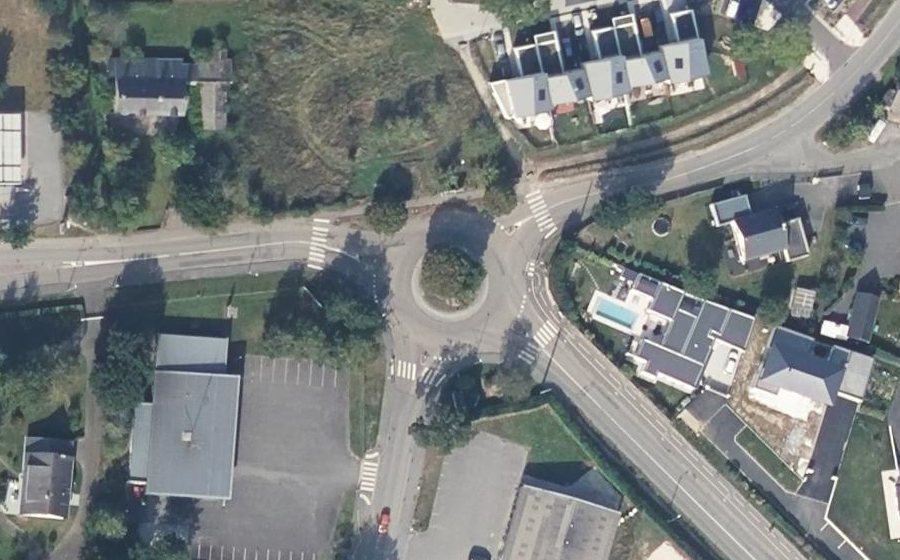 Vue aérienne du Rond-Point de la Croix aux Beurriers