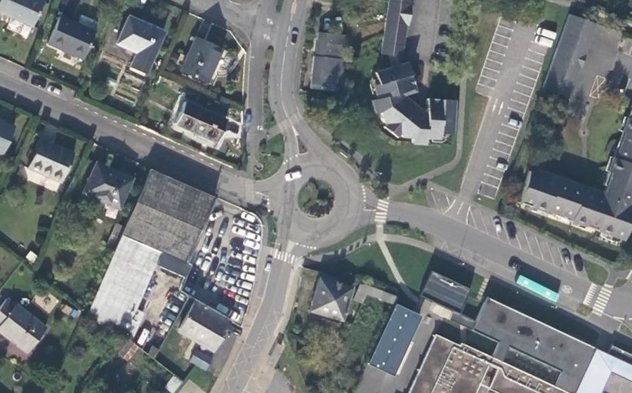 Vue aérienne du Rond-Point des Sports
