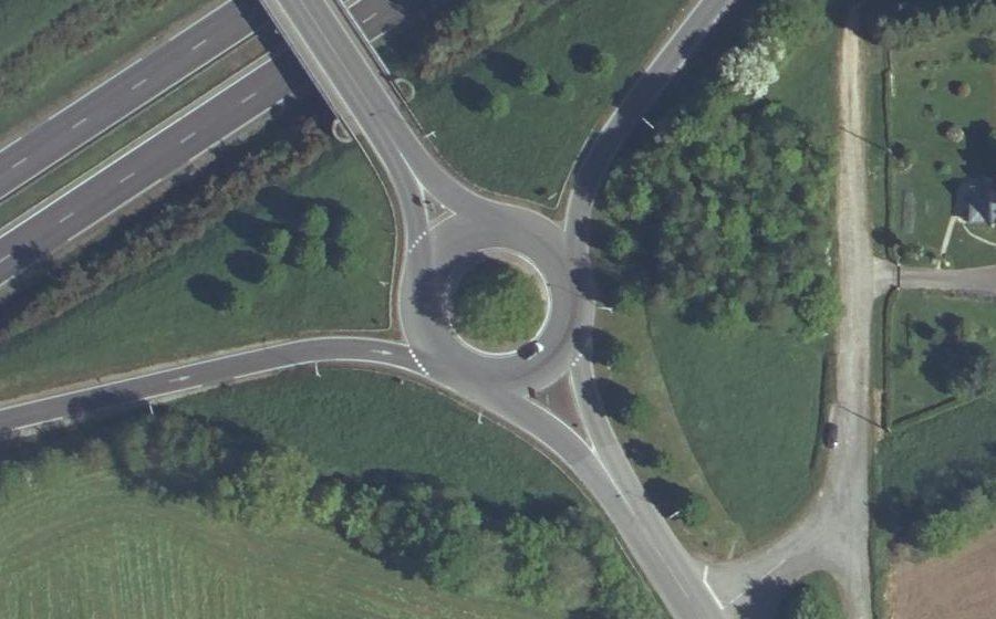 Vue aérienne du Rond-Point du Morbihan