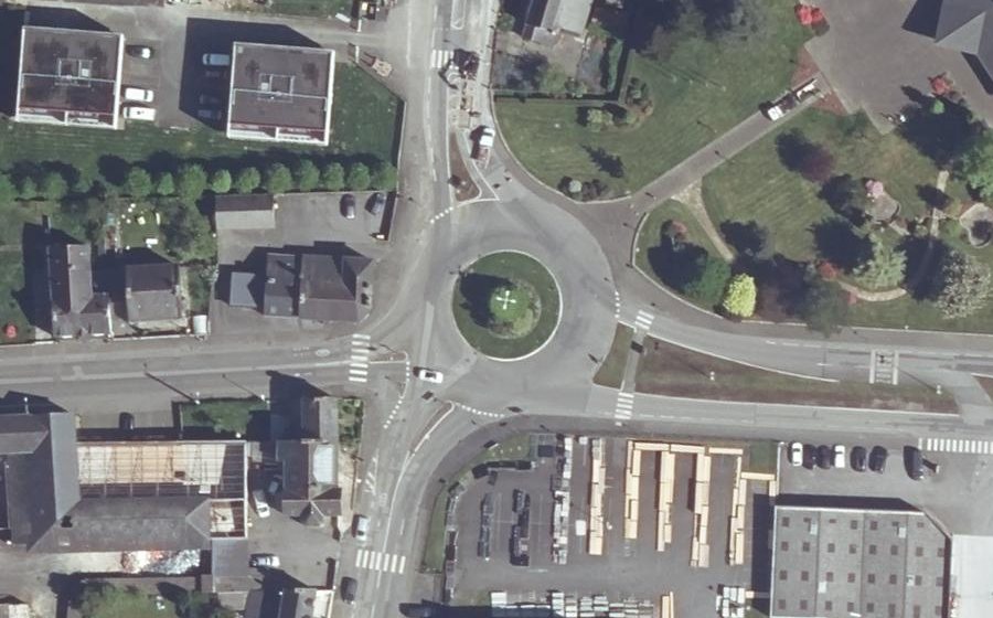 Vue aérienne du Rond-Point de la Libération