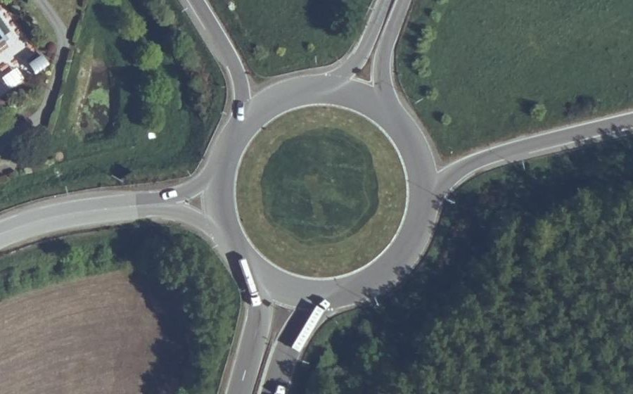 Vue aérienne du Rond-Point de la Beslière