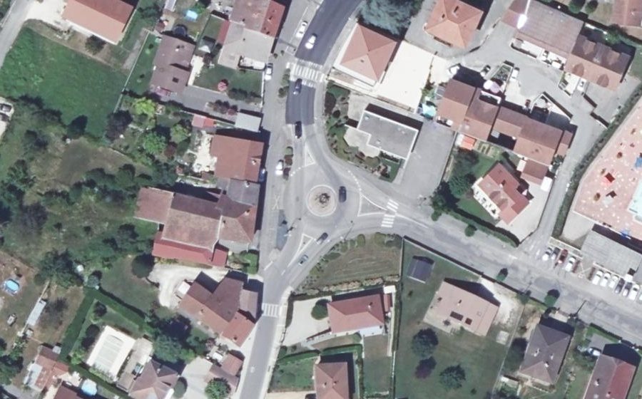 Vue aérienne du Rue de la République