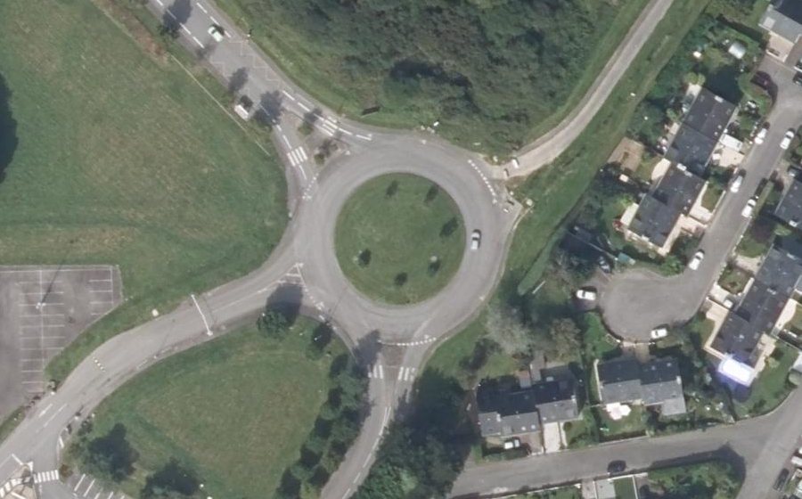 Vue aérienne du Rond-point du Verger