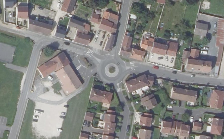 Vue aérienne du Place du Verger