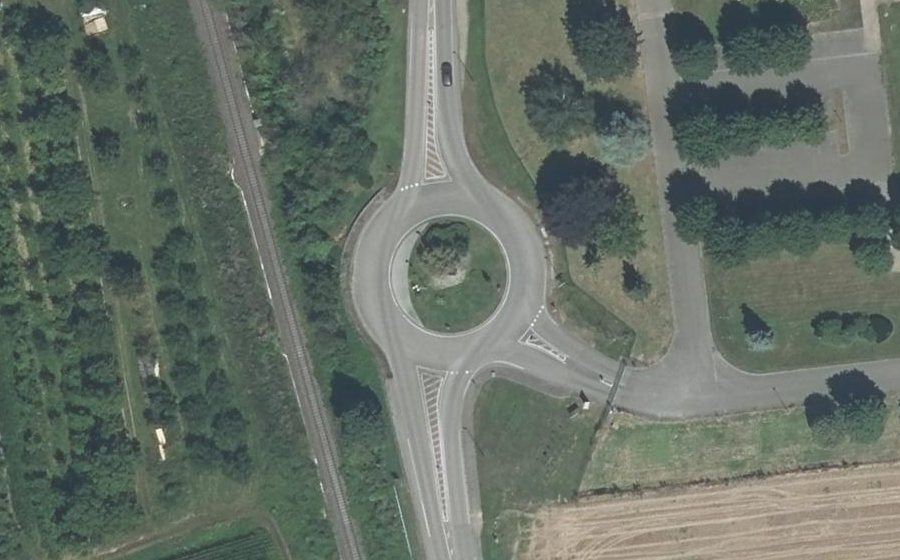 Vue aérienne du Rond-Point Loguivy