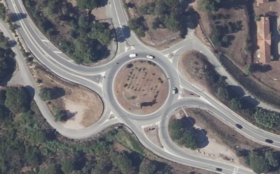 Vue aérienne du Rond-Point de Curebeasse