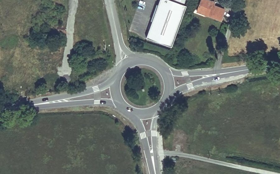Vue aérienne du Rond-Point Marignac