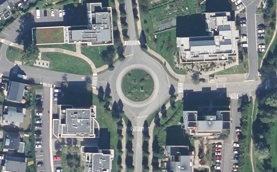Vue aérienne du Rond-Point de la Vigne
