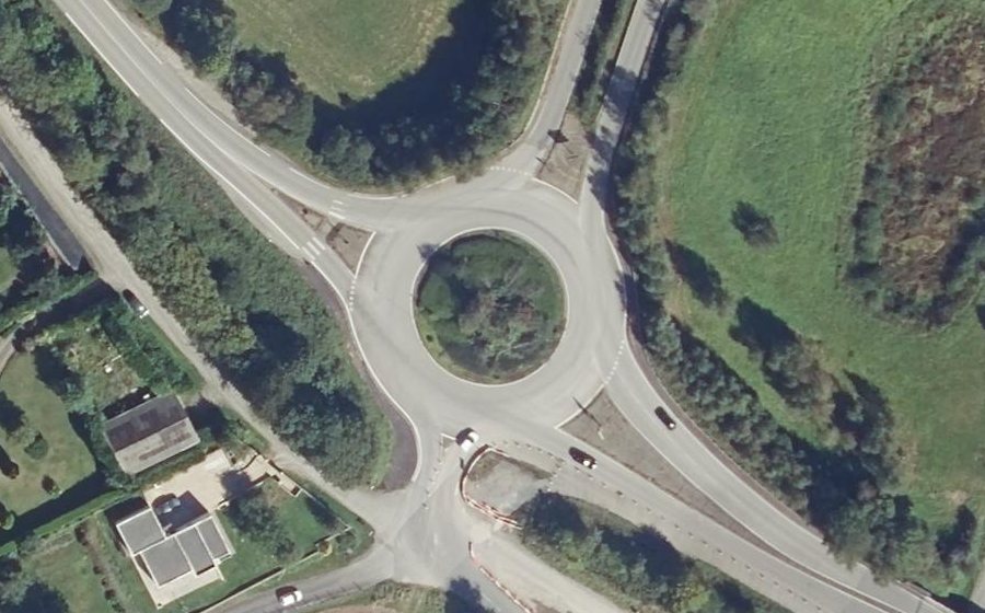 Vue aérienne du Rond-Point de Kergariou