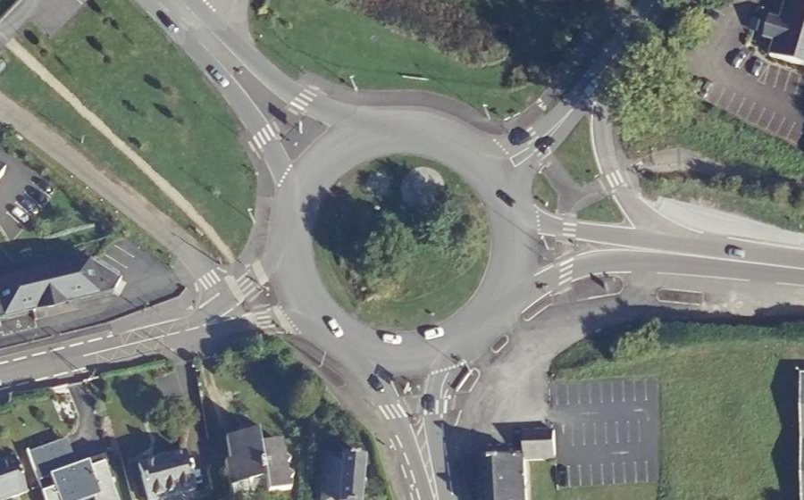 Vue aérienne du Rond-Point de Ty Pont Kerroué