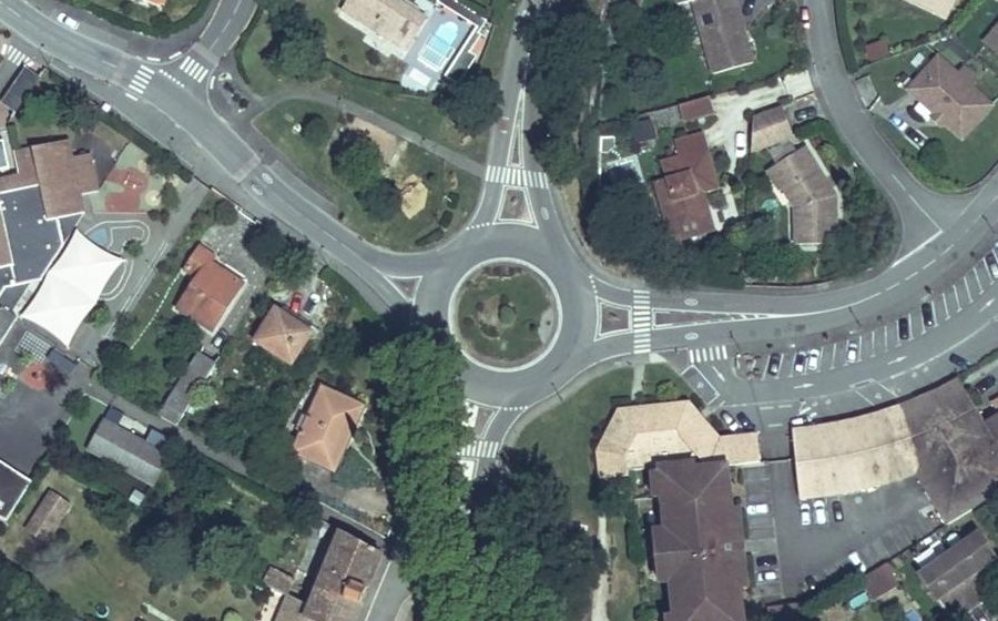Vue aérienne du Rond-Point Viladecavalls