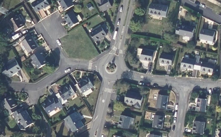 Vue aérienne du Rond-Point du Champ Robert