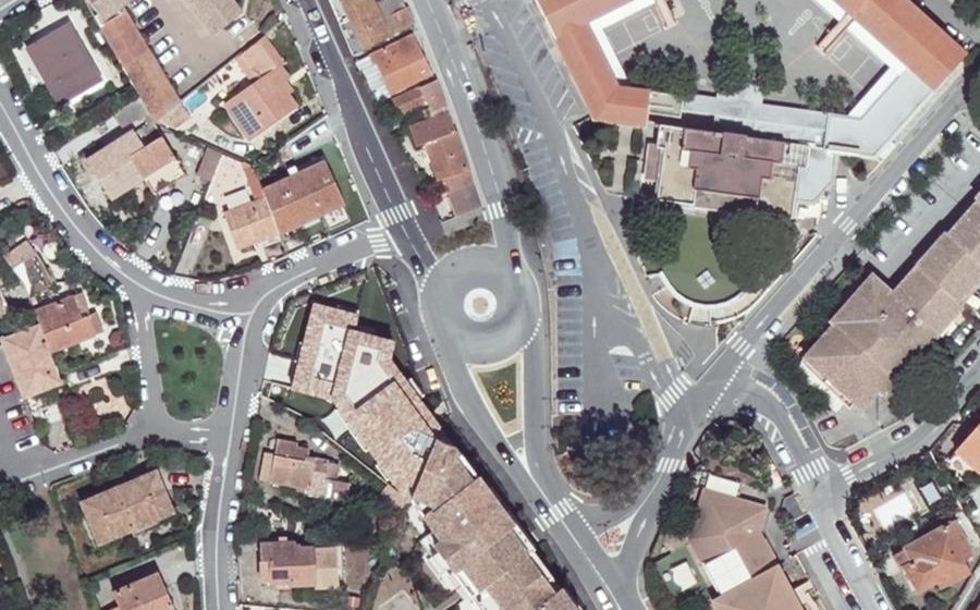 Vue aérienne du Rond-Point Jean Maurin Fabre