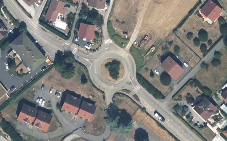 Vue aérienne du Route de Pringy
