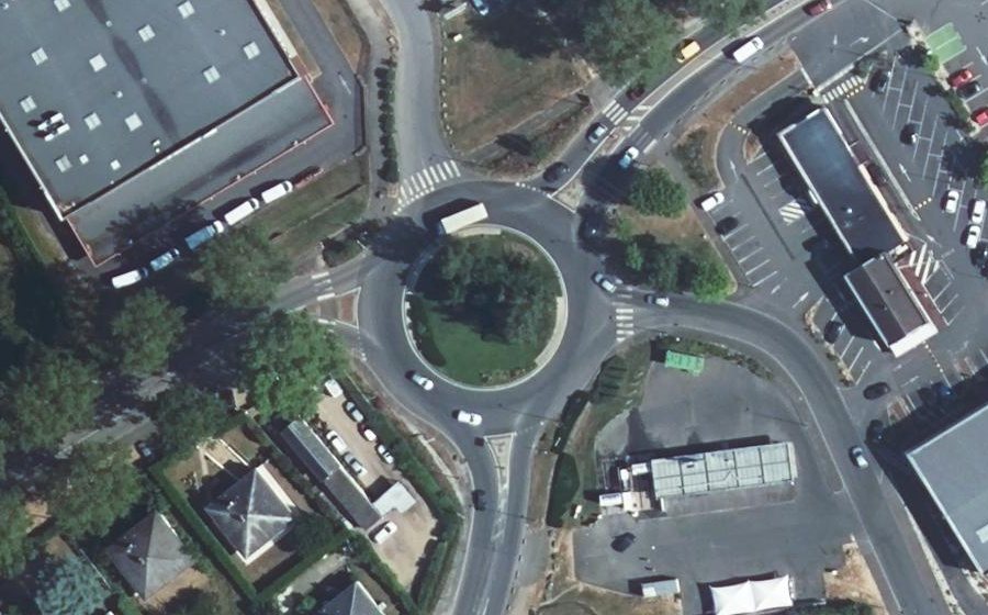 Vue aérienne du Rond-Point du Général Leclerc