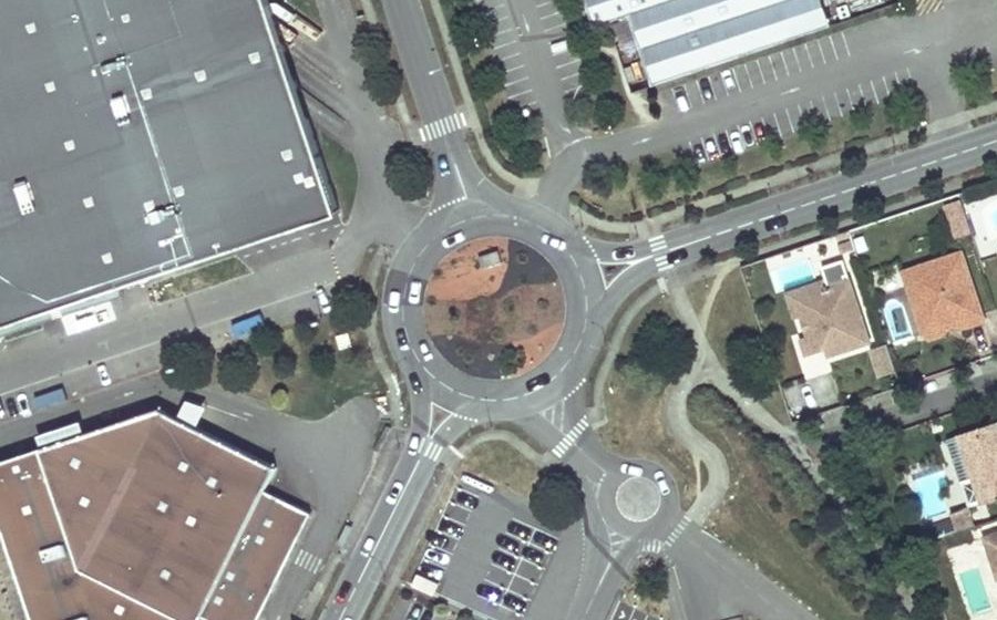 Vue aérienne du Rond-Point Denis Diderot