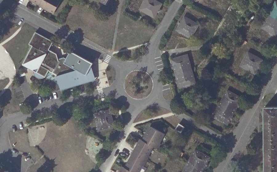 Vue aérienne du Place Capitaine Georges Valentin