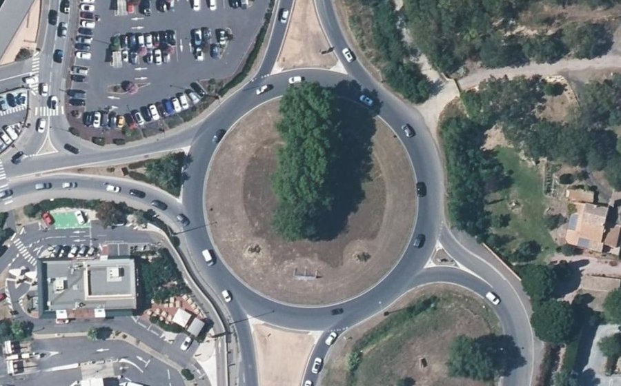 Vue aérienne du Rond-Point François Mitterrand