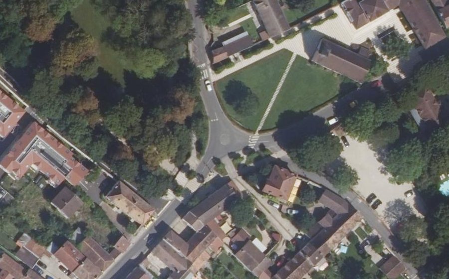 Vue aérienne du Place Aristide Briand