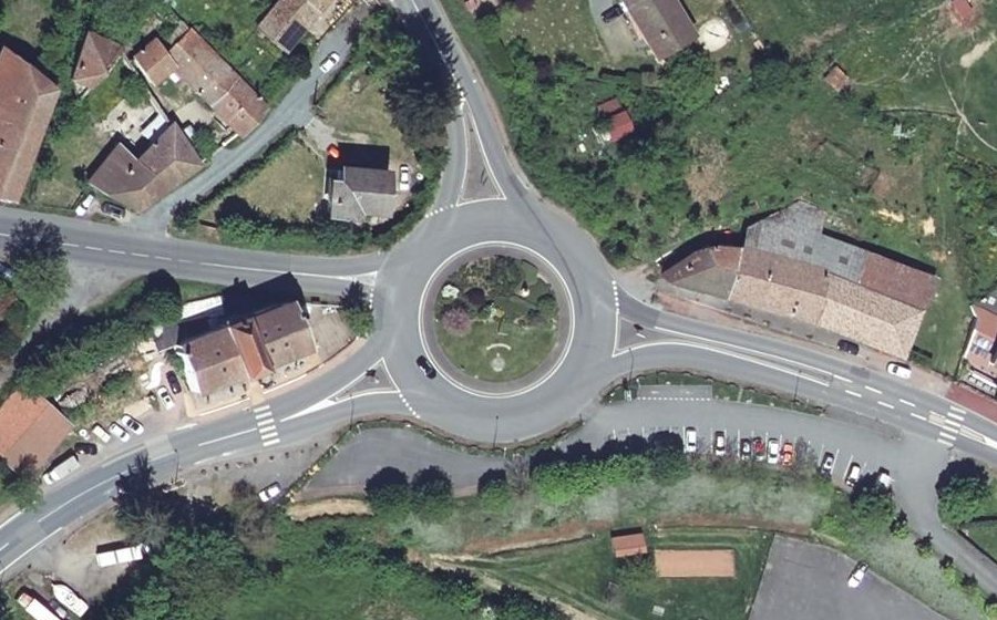 Vue aérienne du Rond-Point des Écharmeaux
