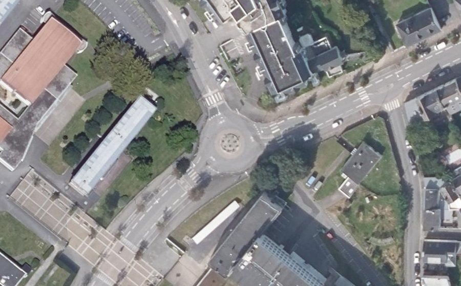 Vue aérienne du Rond-Point de l'Acadie