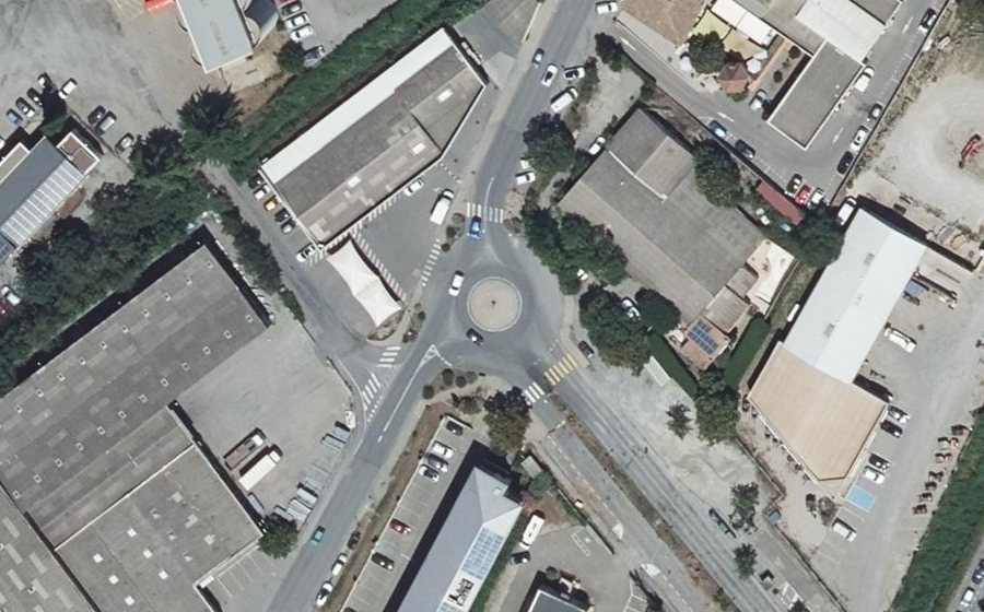 Vue aérienne du Rond-Point du 1er Mai
