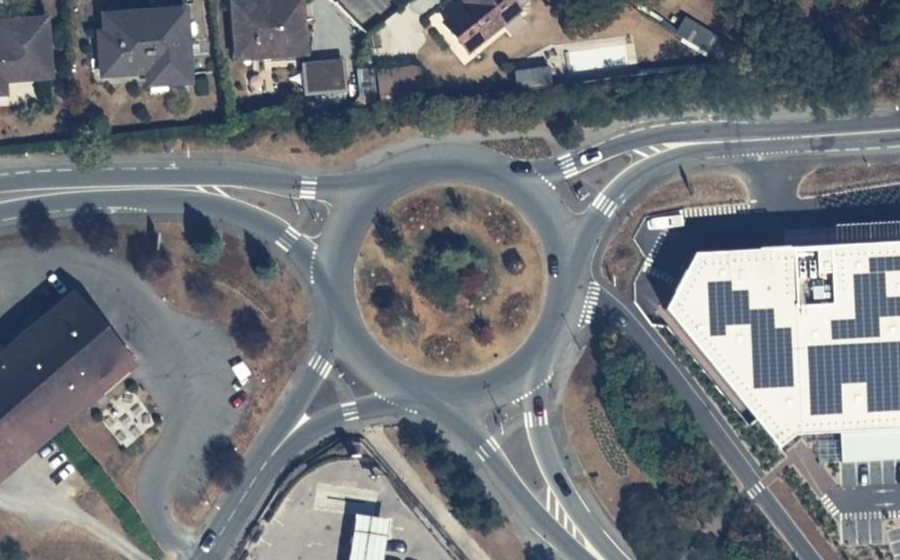 Vue aérienne du Giratoire des Prés Verts
