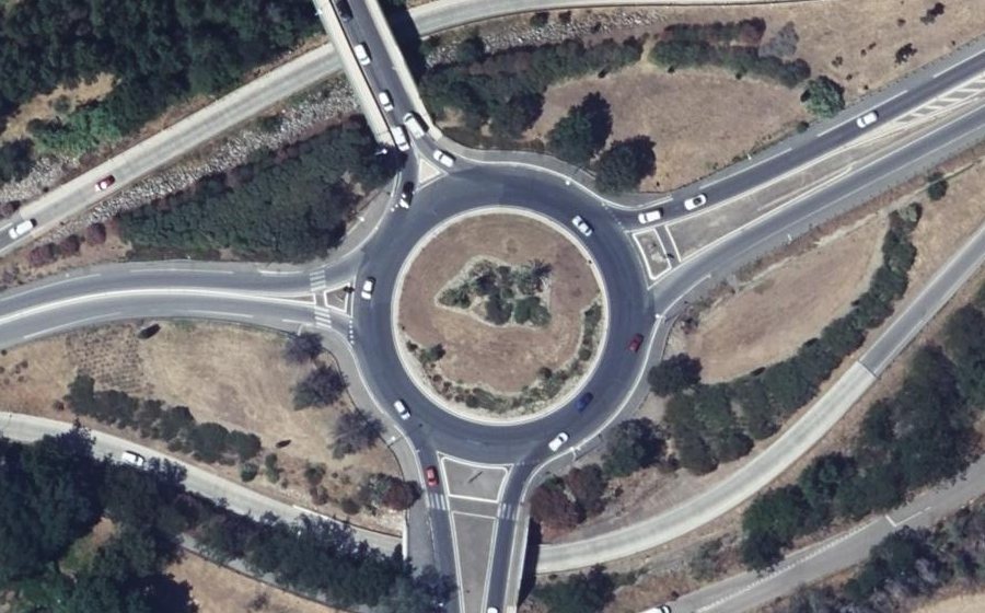 Vue aérienne du Rond-Point des Platanes