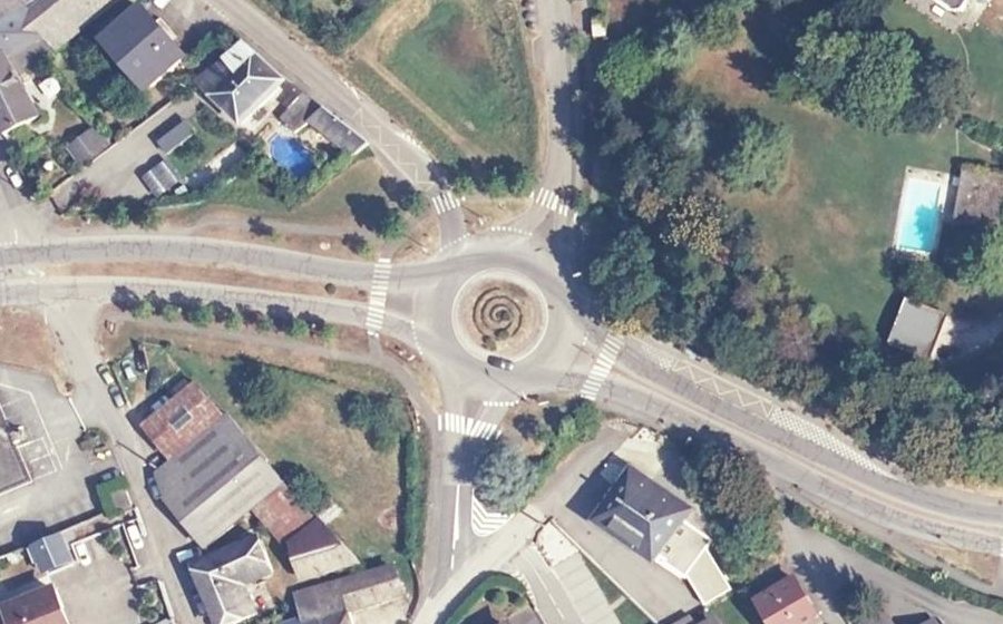Vue aérienne du Rond-Point de la Peysse