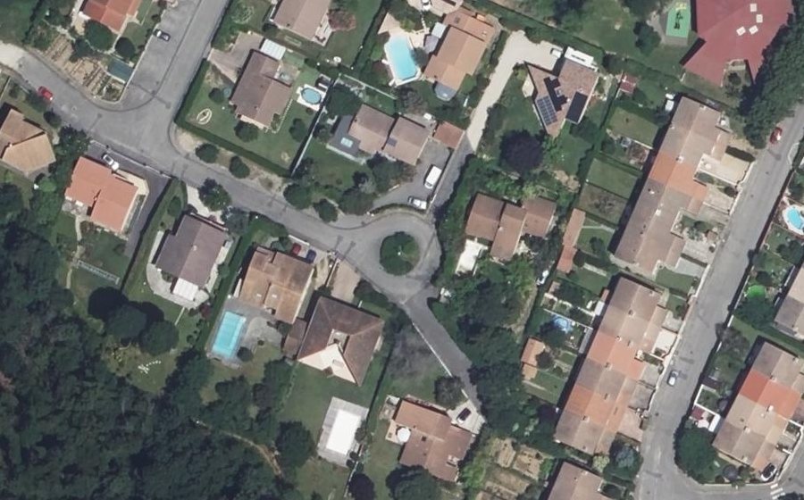 Vue aérienne du Allée Le Corbusier