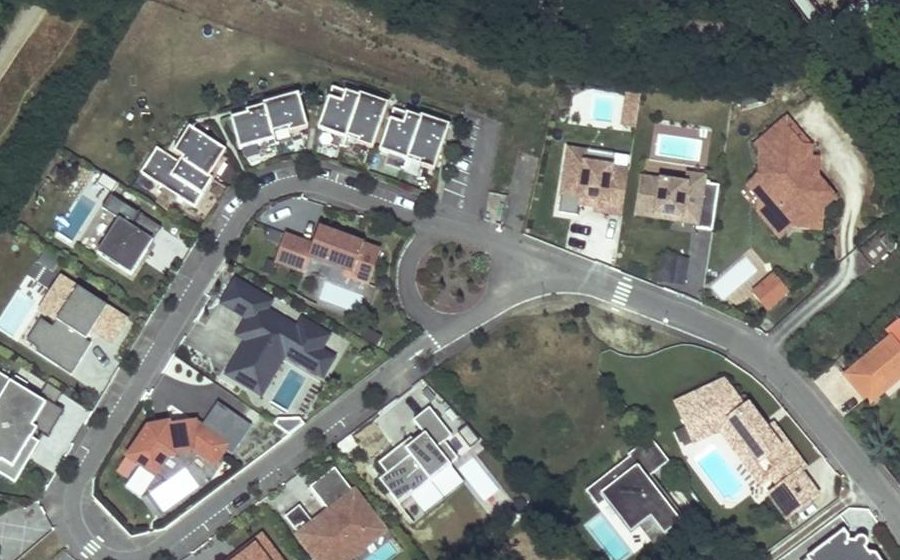 Vue aérienne du Rue Poutier