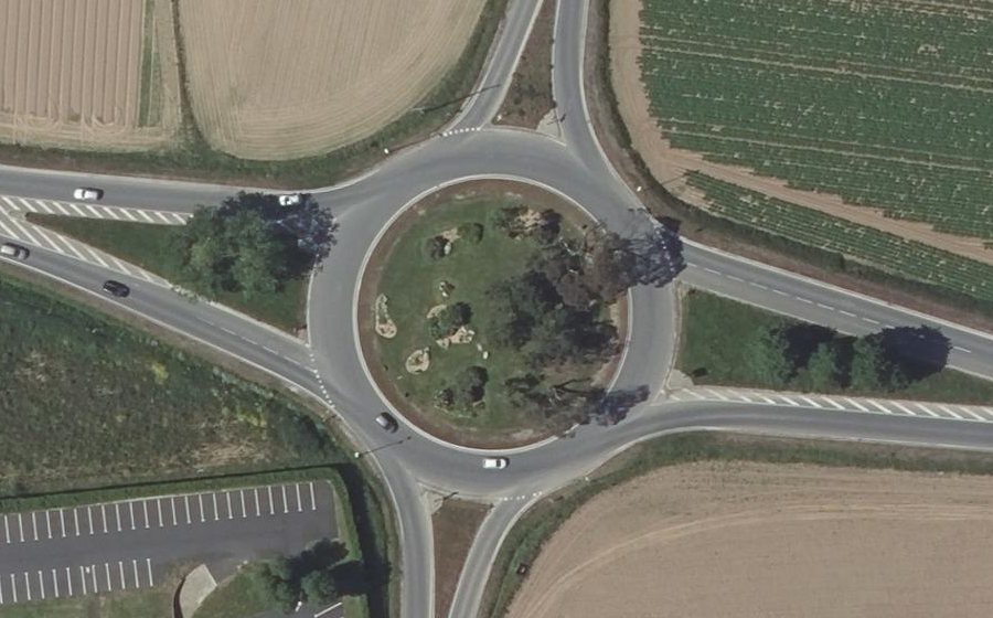 Vue aérienne du Rond-Point de Pen ar Prat