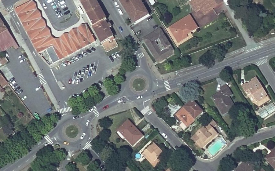 Vue aérienne du Rond-Point Carnate