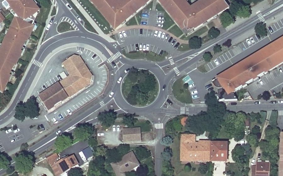 Vue aérienne du Rond-Point Charles de Gaulle