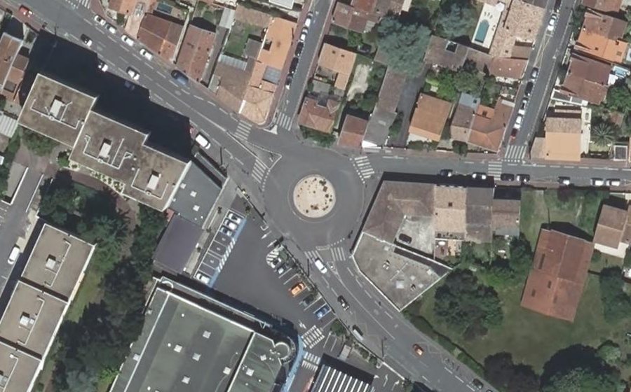 Vue aérienne de la Place de Moscou