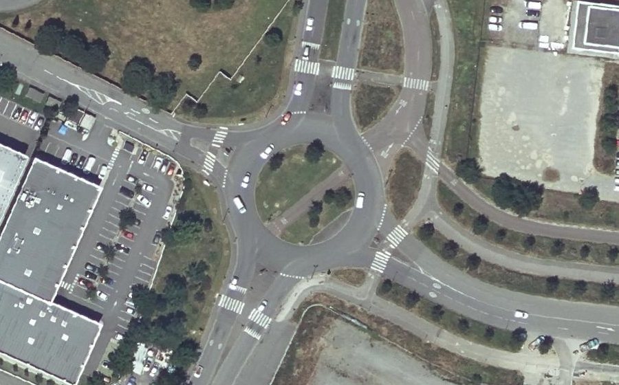 Vue aérienne du Rond-Point du Professeur Daniel Blanc