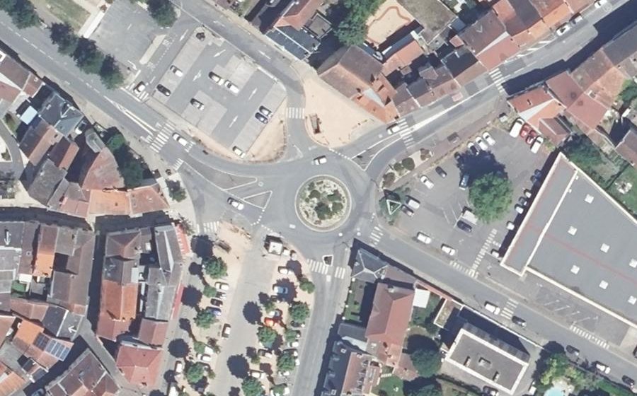 Vue aérienne de la Place de la République