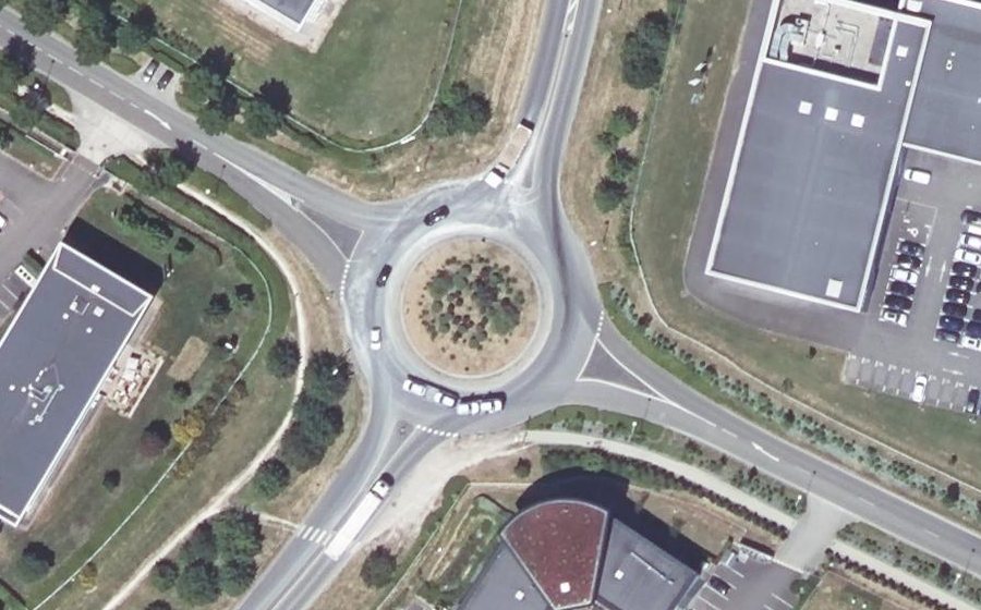 Vue aérienne du Rond-Point Michel Chasles