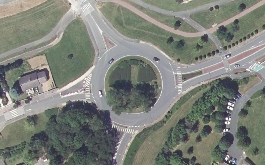 Vue aérienne du Carrefour des Larris
